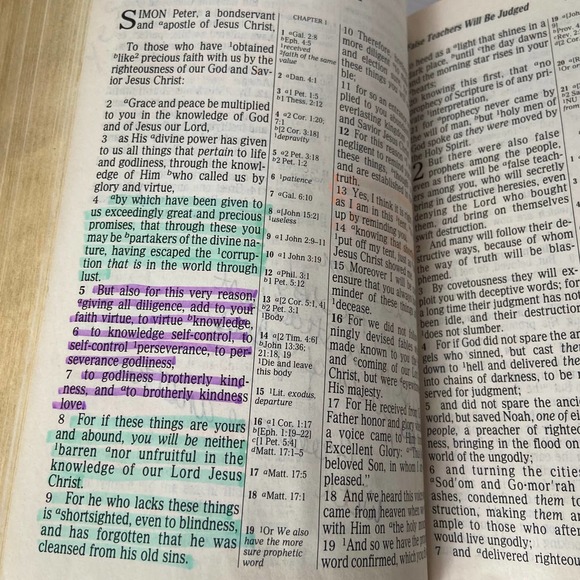 Holy Bible NKJV New King James Version Giant Print Center Column 1994 Ref Ed - Picture 10 of 10